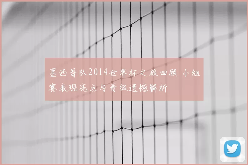 墨西哥队2014世界杯之旅回顾 小组赛表现亮点与晋级遗憾解析