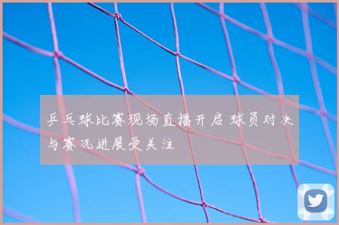 乒乓球比赛现场直播开启 球员对决与赛况进展受关注